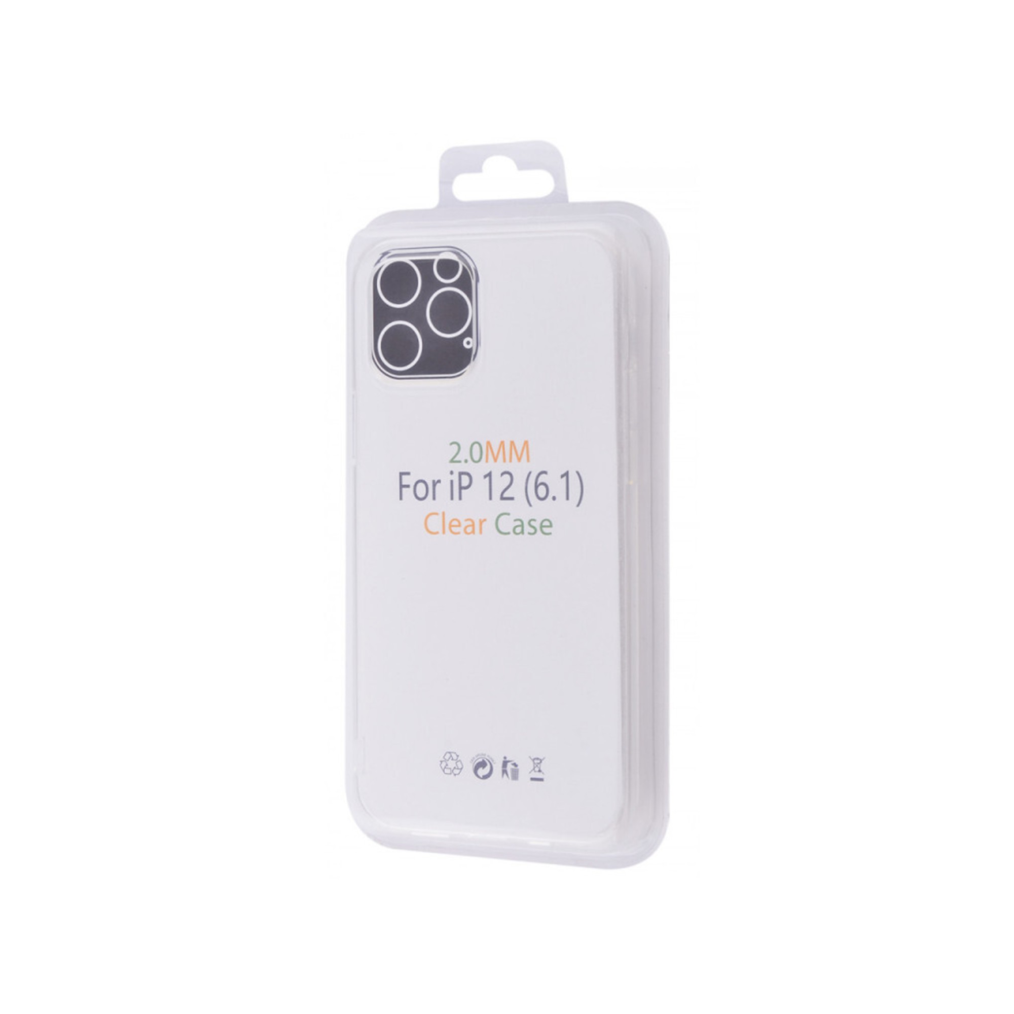 Чехол iPhone 12 Pro Max Silicone Clear 2.0mm Transparent Full Camera